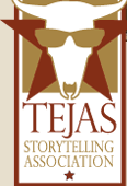 Logo for the Tejas Storytelling Association.